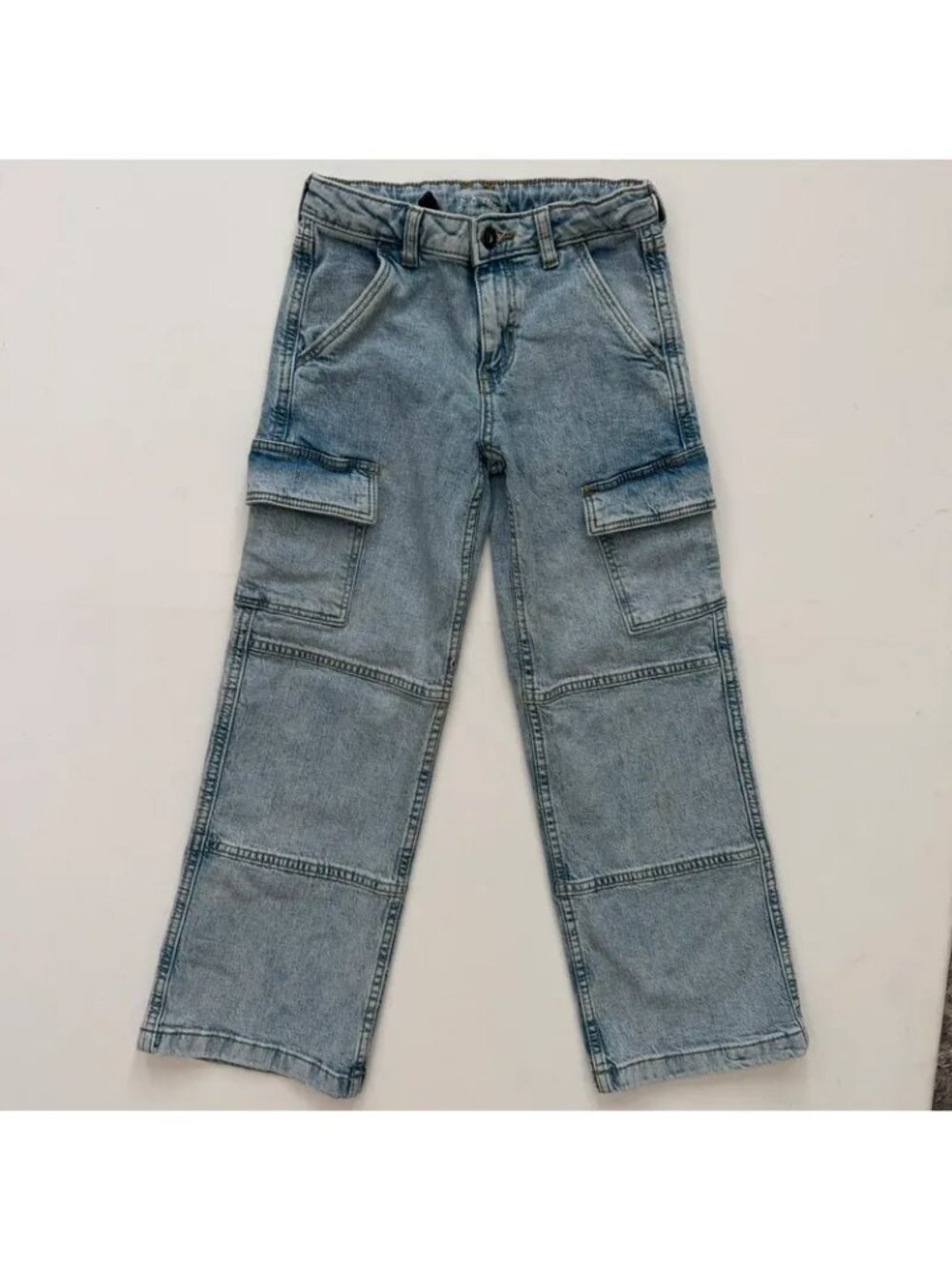 Art Class Girls Wide Leg Cargo Jeans Size 8